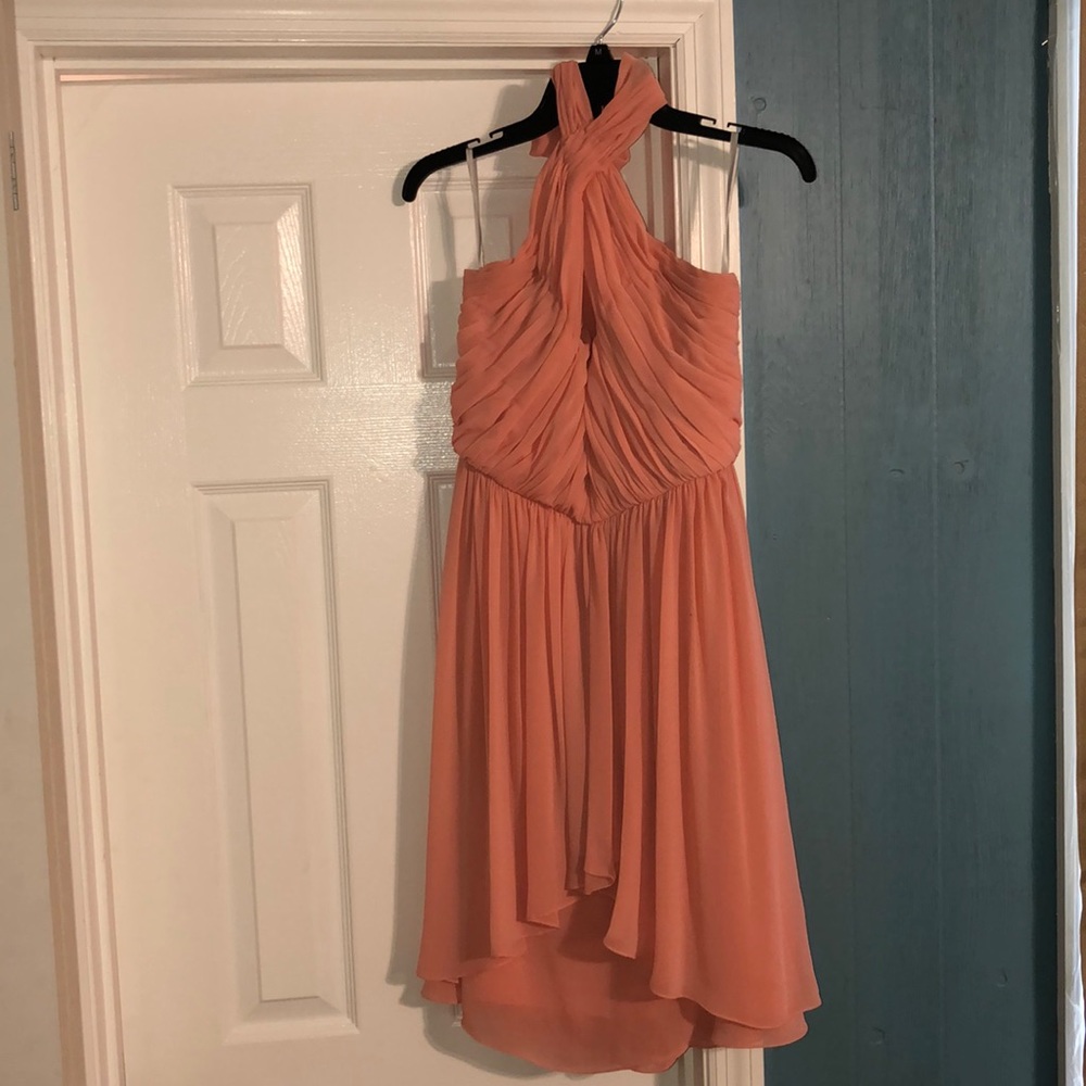 Blush bridesmaids dress